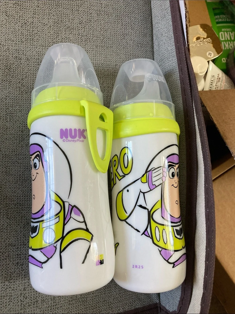 NUK Baby Bottle Set of 2 - White & Yellow Buzz Lightyear Design